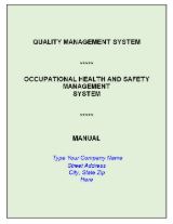 IMS Documentation Package (9001:2015 QMS+45001:2018 OHSMS)