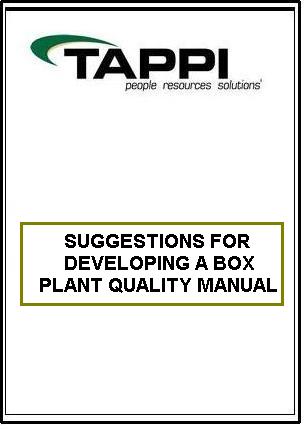 Suggestions for Developing a Box Plant Quality Manual  