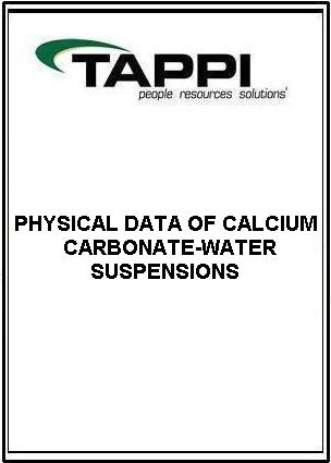 PHYSICAL DATA OF CALCIUM CARBONATE-WATER SUSPENSIONS