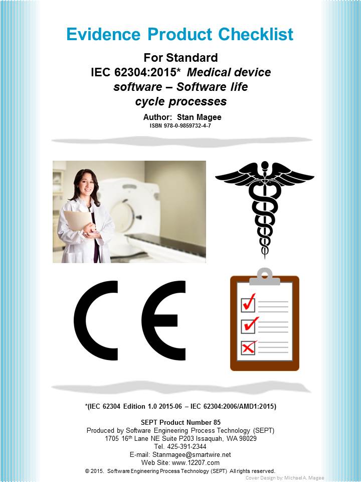 Checklist for applying IEC 62304:2015 ''Medical Device Software - Software Life Cycle Processes''